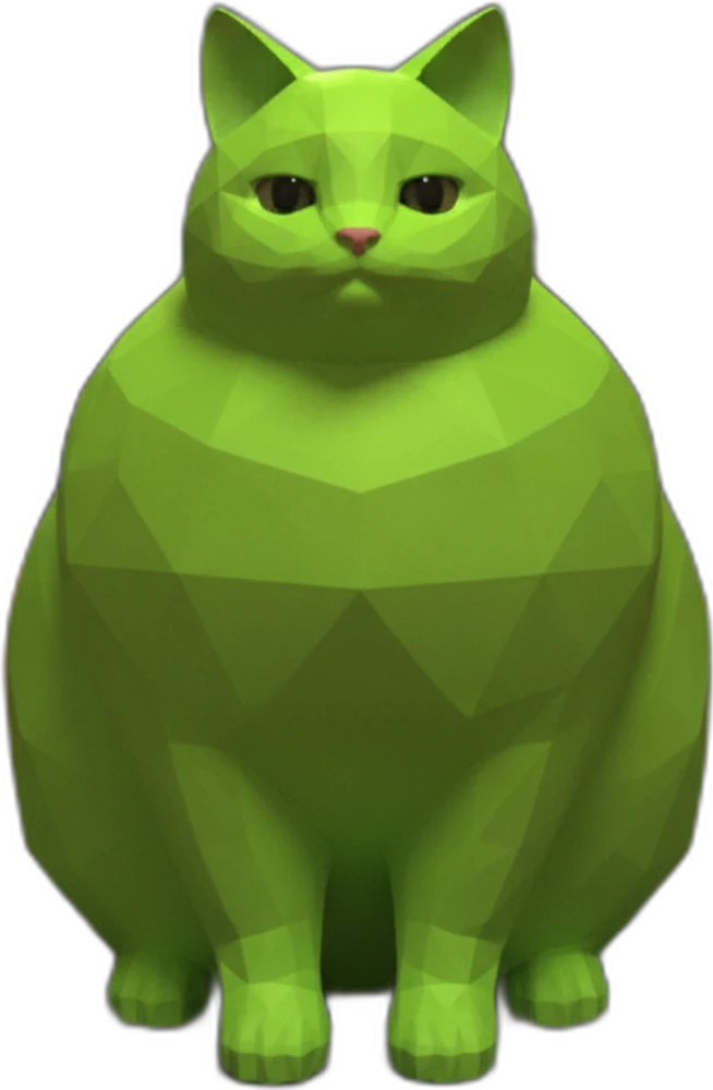 Save Cat, a green low poly cat